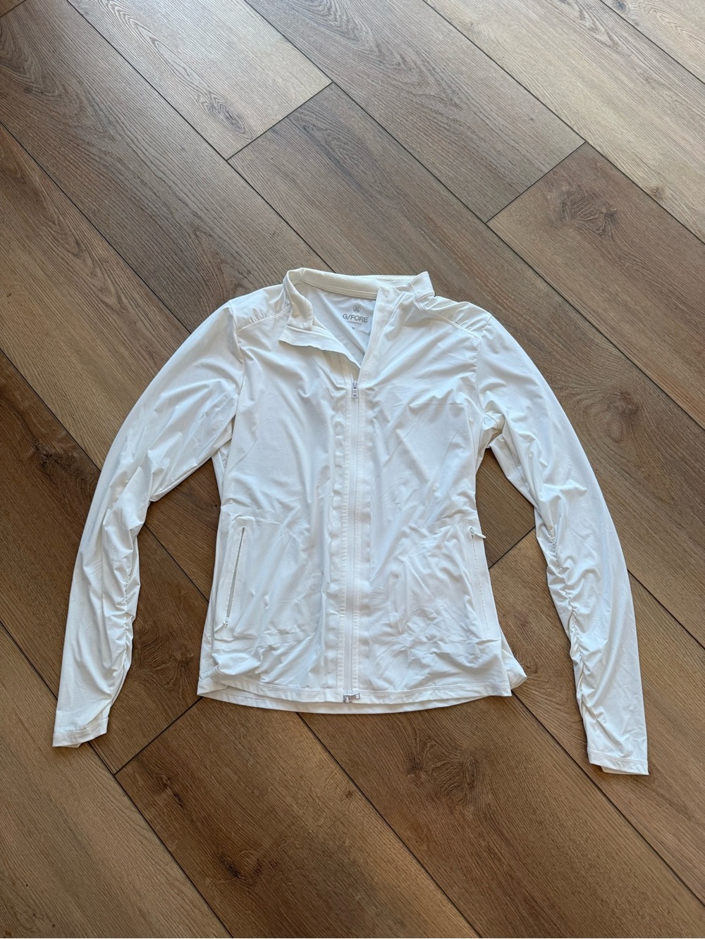 G/FORE White Lightweight Zip-Front Golf Jacket